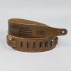 Levy's MV17HD02-BLV Deluxe Series 2 1/2" Hand Dyed/Tooled Veg Leather Guitar Strap In Brown