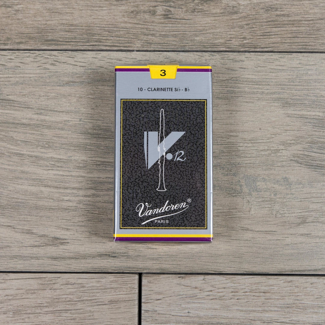 Woodwind Accessories Vandoren V12 Bb Clarinet Reeds Strength 3 (Box Of 10) 3 Woodwind Accessories Vandoren V12 Bb Clarinet Reeds Strength 3 (Box Of 10)