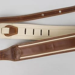 Taylor 800 Series Element Brown/Cream Leather Guitar Strap, 2.5" 5 Taylor 800 Series Element Brown/Cream Leather Guitar Strap, 2.5