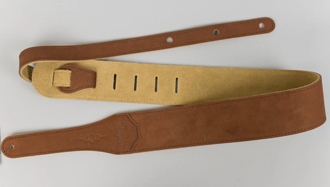 Fretted Accessories Taylor 300 Series Gemstone Medium Brown Sanded Suede Guitar Strap, 2.5" 4 Fretted Accessories Taylor 300 Series Gemstone Medium Brown Sanded Suede Guitar Strap, 2.5"