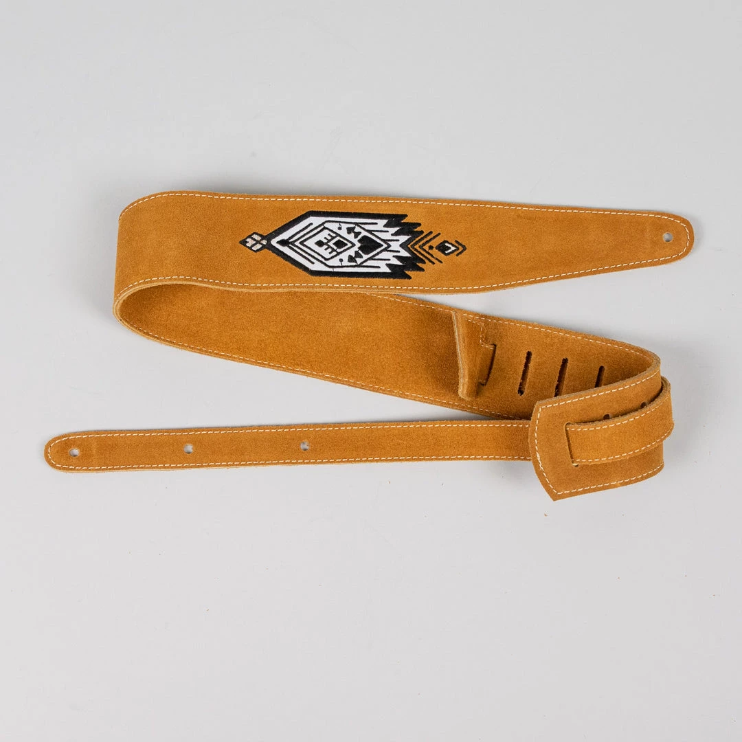 Fretted Accessories Henry Heller 2.5" Azteca Embroidered Suede Guitar Strap 3 Fretted Accessories Henry Heller 2.5" Azteca Embroidered Suede Guitar Strap