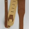 Fretted Accessories Taylor 300 Series Gemstone Medium Brown Sanded Suede Guitar Strap, 2.5"