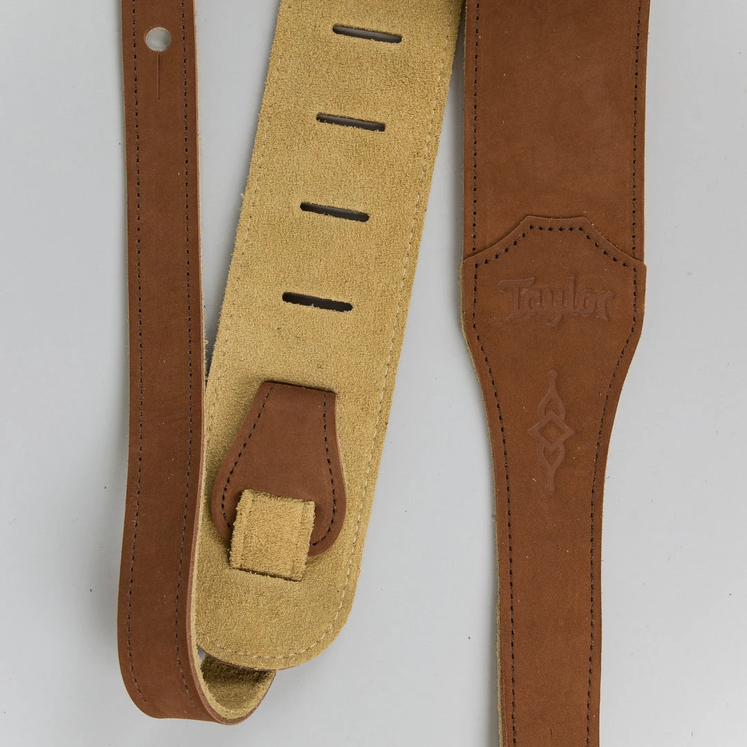 Fretted Accessories Taylor 300 Series Gemstone Medium Brown Sanded Suede Guitar Strap, 2.5" 3 Fretted Accessories Taylor 300 Series Gemstone Medium Brown Sanded Suede Guitar Strap, 2.5"