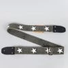 Fretted Accessories Henry Heller 2" Fashion Series Cotton Guitar Strap, Distressed Black W/Stars