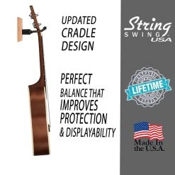 String Swing Hardwood Wall Mount Ukulele Or Mandolin Hanger
