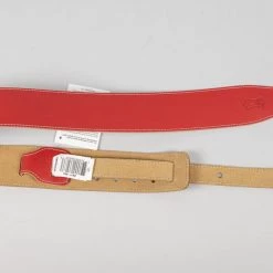 Levy's DM17-RED Basic Leather Strap In Red
