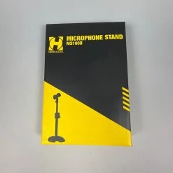 PA Accessories Hercules Low Profile Microphone Stand, H-Shaped Base, EZ Mic Clip