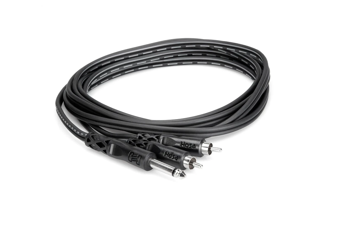 Hosa 2 Meter Y Cable 1/4 In TS To Dual RCA PA Accessories 3 Hosa 2 Meter Y Cable 1/4 In TS To Dual RCA PA Accessories