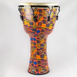 Meinl Mechanical Tuned Travel Series Djembe 14", Kenyan Quilt Hand Percussion