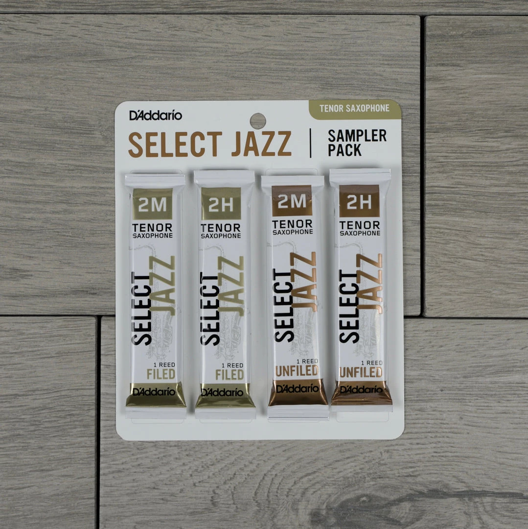 D'Addario Select Jazz Tenor Saxophone Reed Sampler Pack, Size 2M/2H (Pack Of 4) Woodwind Accessories 3 D'Addario Select Jazz Tenor Saxophone Reed Sampler Pack, Size 2M/2H (Pack Of 4) Woodwind Accessories