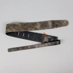 Fretted Accessories Henry Heller 2.5" Adjustable Distressed Leather Guitar Strap, Black