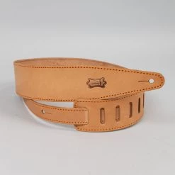 Fretted Accessories Levy's MV317DAW-NAT Deluxe Series 2 1/2" Veg-Tan Leather Guitar Strap In Tan