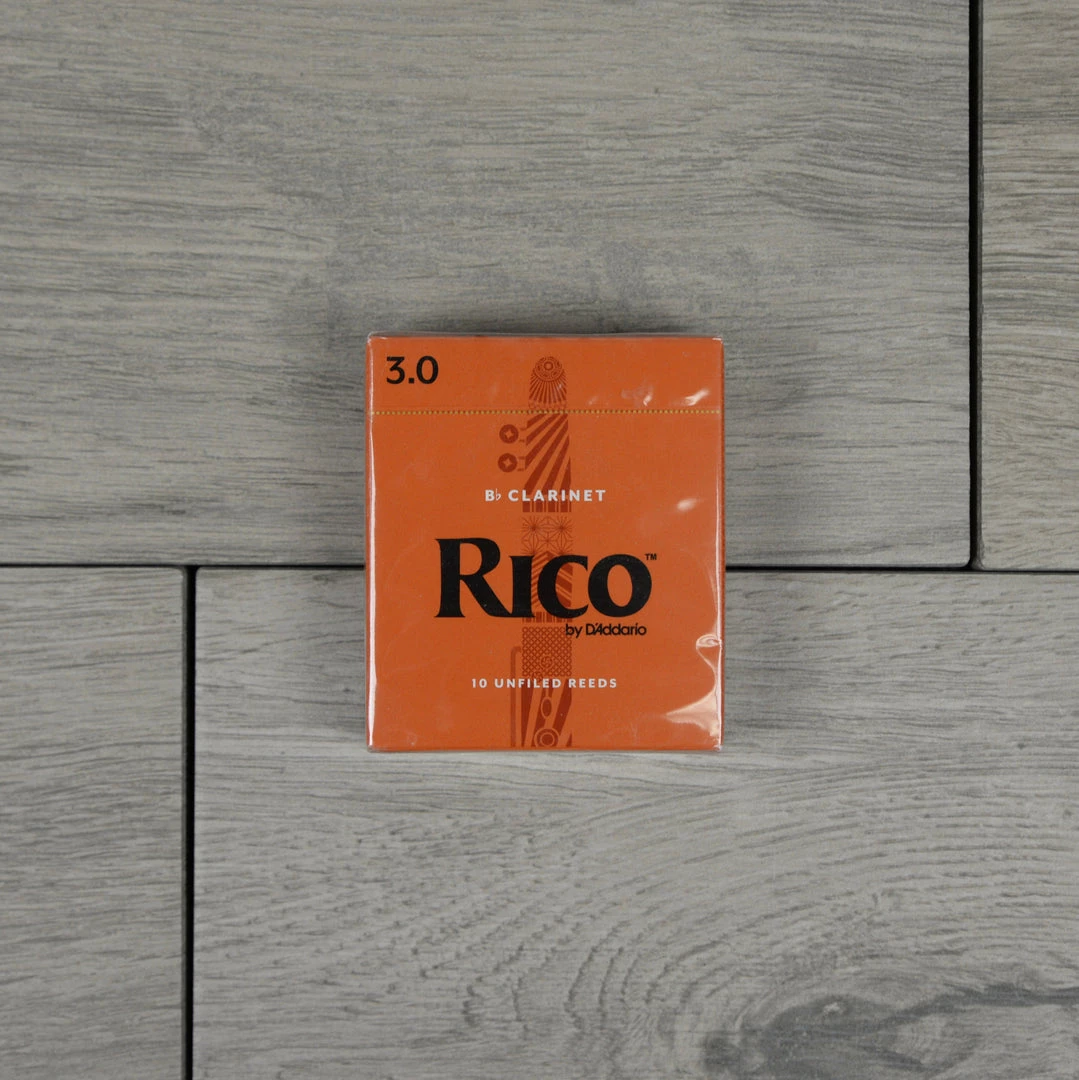 Woodwind Accessories Rico By D'Addario Bb Clarinet Reeds, Strength 3 (Box Of 10) 3 Woodwind Accessories Rico By D'Addario Bb Clarinet Reeds, Strength 3 (Box Of 10)