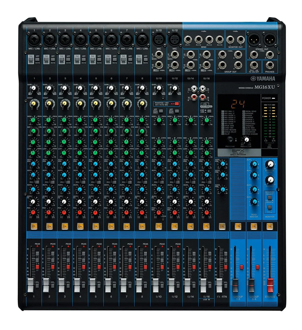 Mixers Yamaha MG16XU 16-Channel Mixing Console: W/Effects 4 Mixers Yamaha MG16XU 16-Channel Mixing Console: W/Effects