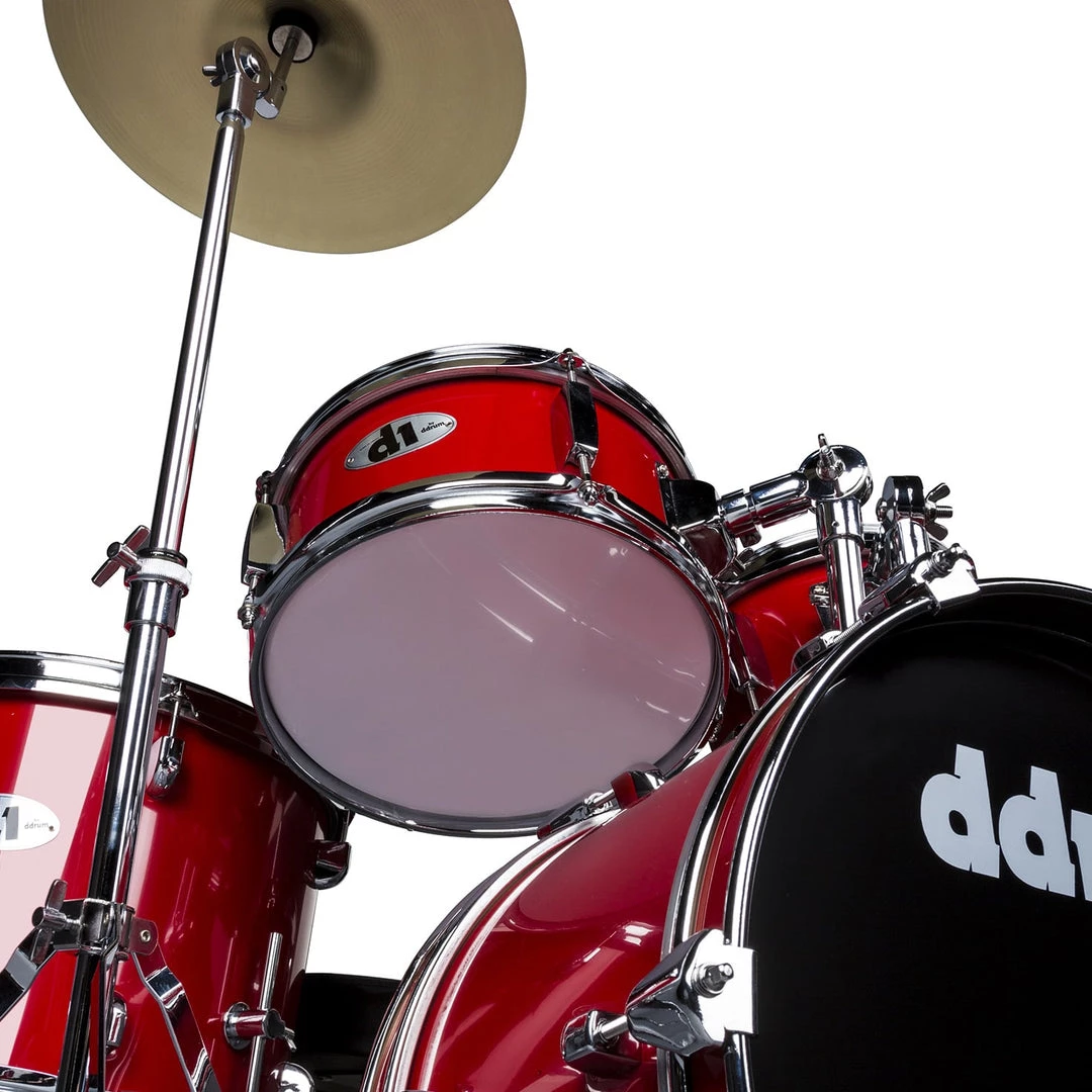 Drum Sets Ddrum D1 Junior 5-Piece Drum Set, Complete With Cymbals, In Candy Red 6 Drum Sets Ddrum D1 Junior 5-Piece Drum Set, Complete With Cymbals, In Candy Red