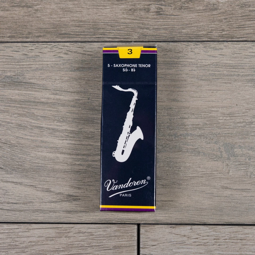 Vandoren Traditional Tenor Sax Reeds Strength 3 (Box Of 5) 3 Vandoren Traditional Tenor Sax Reeds Strength 3 (Box Of 5)