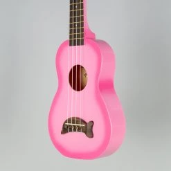 Kala Makala Soprano Dolphin Ukulele, Pink Burst Ukuleles