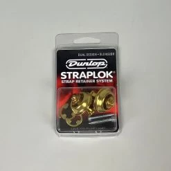 Fretted Accessories Dunlop Straplok Dual Design Strap Retainers, Brass