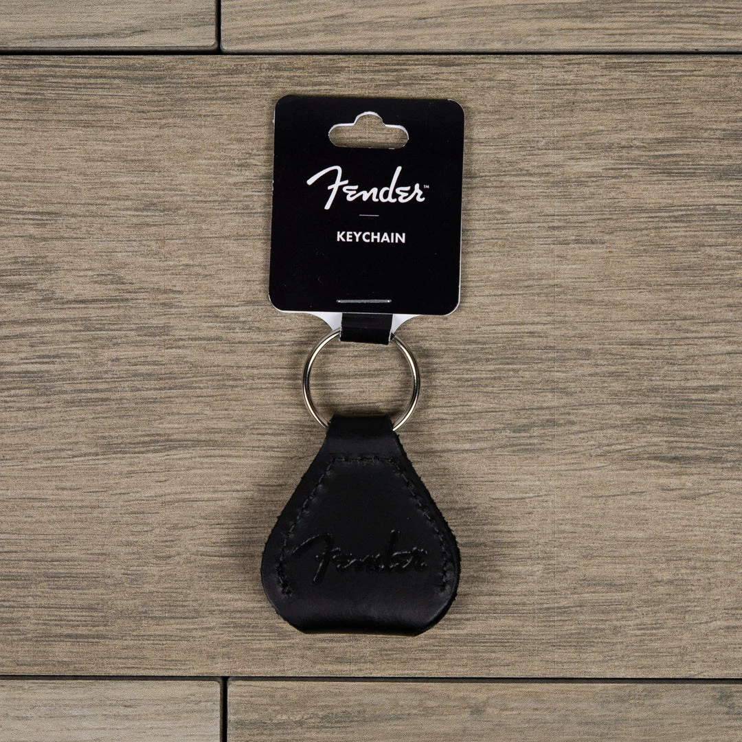 Fender Leather Pick Holder Keychain In Black 3 Fender Leather Pick Holder Keychain In Black