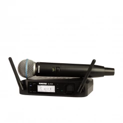 Shure GLXD24/B58A Digital Wireless Vocal System With Beta 58A Vocal Microphone Wireless Systems