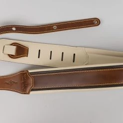 Taylor 400 Series Renaissance Medium Brown Leather Guitar Strap, 2.5