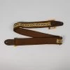 Fretted Accessories Henry Heller 2" Tort-O Herringbone Brown & Yellow Cotton Guitar Strap