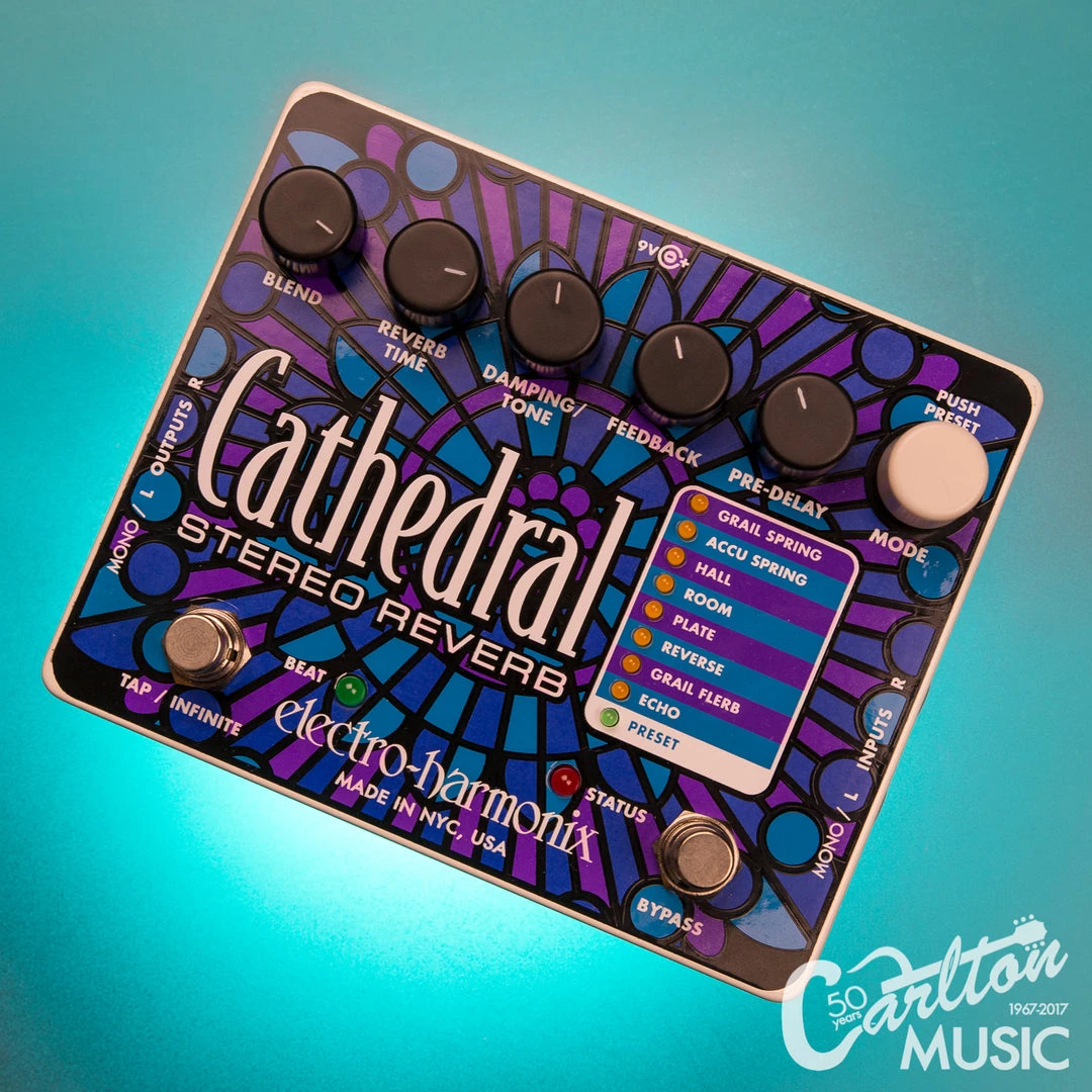 Effects Pedals Electro-Harmonix Cathedral Stereo Reverb 3 Effects Pedals Electro-Harmonix Cathedral Stereo Reverb