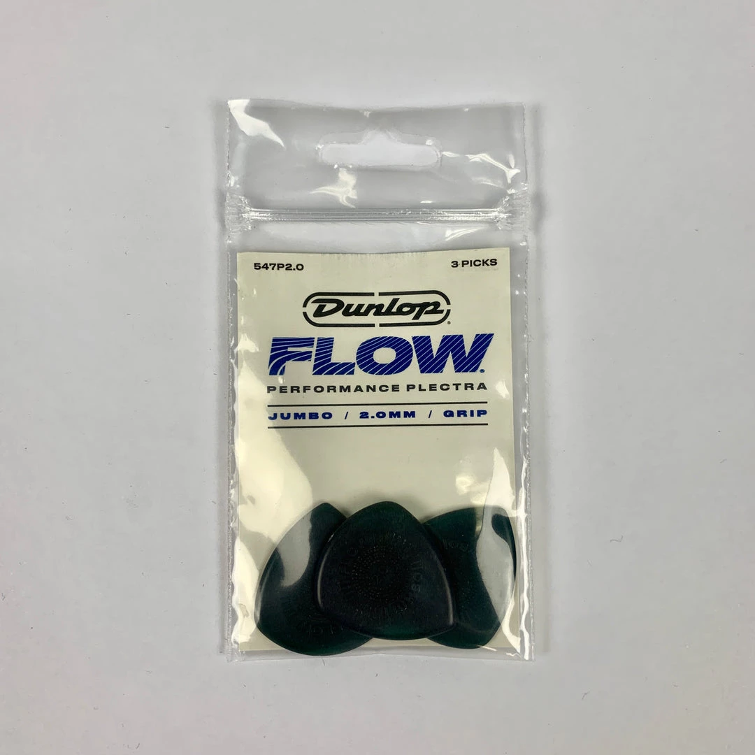 Dunlop Flow Jumbo Grip Pick 2.0mm, 3 Pack 3 Dunlop Flow Jumbo Grip Pick 2.0mm, 3 Pack