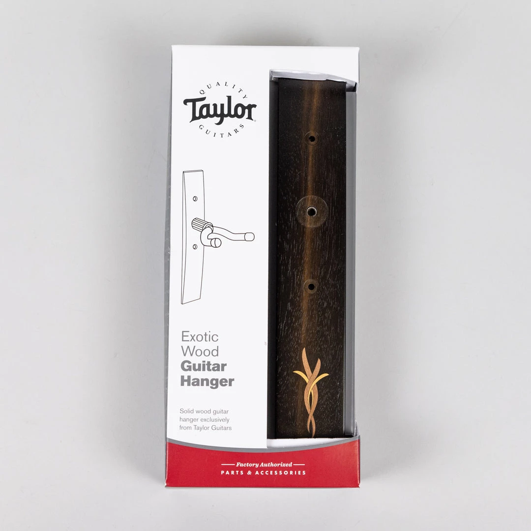 Taylor Ebony Acoustic Guitar Hanger, Bouquet, Myrtlewood/Boxwood Inlay Fretted Accessories 3 Taylor Ebony Acoustic Guitar Hanger, Bouquet, Myrtlewood/Boxwood Inlay Fretted Accessories