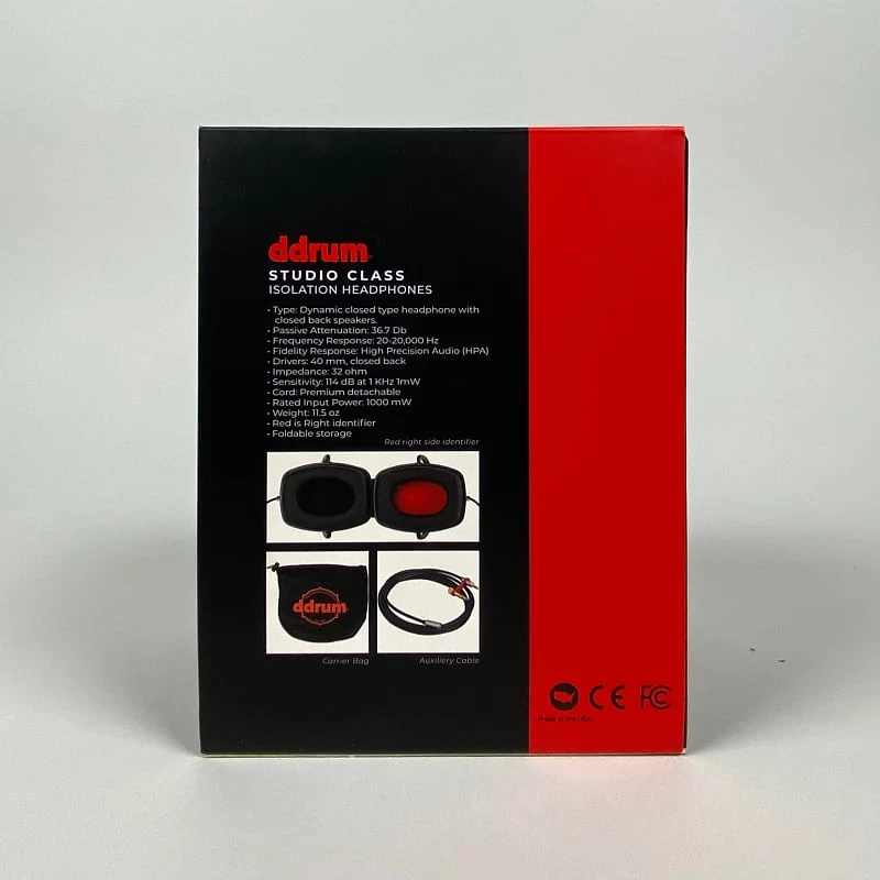 Recording Ddrum Studio Class Isolation Headphones, White 6 Recording Ddrum Studio Class Isolation Headphones, White