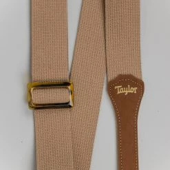 Fretted Accessories Taylor GS Mini Series Tan Cotton Guitar Strap, 2"