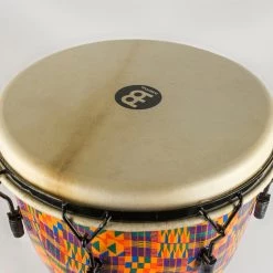 Meinl Mechanical Tuned Travel Series Djembe 14", Kenyan Quilt Hand Percussion