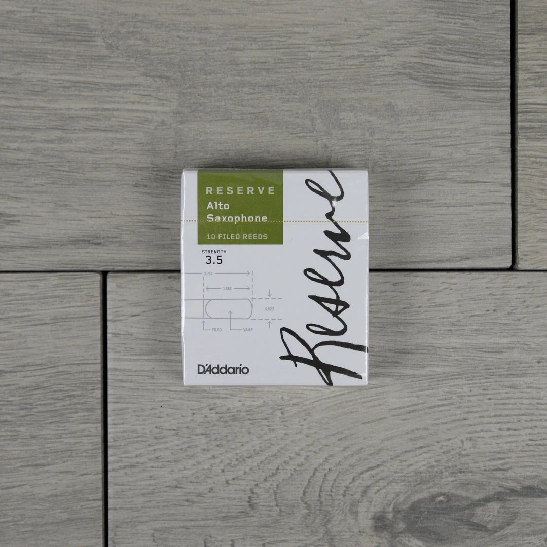 D'Addario Reserve Alto Saxophone Reeds, Strength 3.5 (Box Of 10) 3 D'Addario Reserve Alto Saxophone Reeds, Strength 3.5 (Box Of 10)