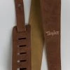 Taylor Chocolate Embroidered Suede Guitar Strap, 2.5"