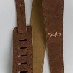 Taylor Chocolate Embroidered Suede Guitar Strap, 2.5