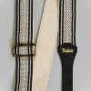 Fretted Accessories Taylor Academy Series White/Black Jacquard Cotton Guitar Strap, 2" 2 Fretted Accessories Taylor Academy Series White/Black Jacquard Cotton Guitar Strap, 2"