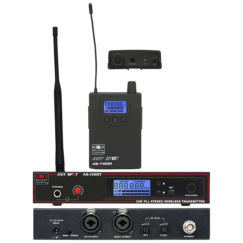 Galaxy Audio AS-1100 120 Channel Stereo Wireless Personal In-Ear Monitor System Wireless Systems 4 Galaxy Audio AS-1100 120 Channel Stereo Wireless Personal In-Ear Monitor System Wireless Systems