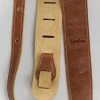 Taylor Medium Brown Genuine Leather Guitar Strap, Suede Back, 2.5" 2 Taylor Medium Brown Genuine Leather Guitar Strap, Suede Back, 2.5"