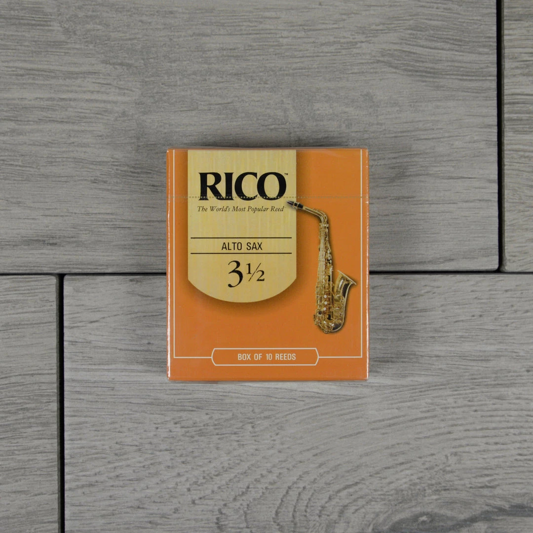 Woodwind Accessories Rico By D'Addario Alto Saxophone Reeds, Strength 3.5 (Box Of 10) 3 Woodwind Accessories Rico By D'Addario Alto Saxophone Reeds, Strength 3.5 (Box Of 10)